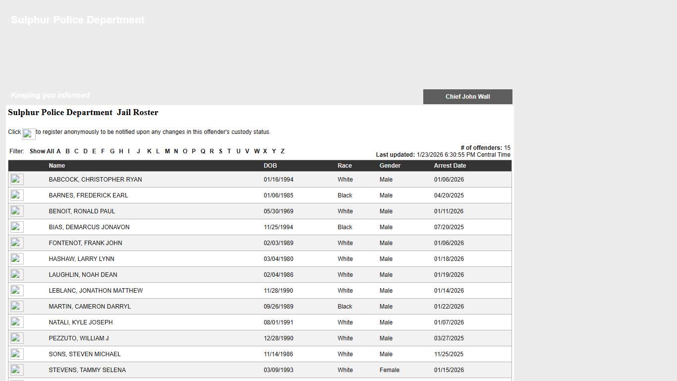 Sulphur Police Department